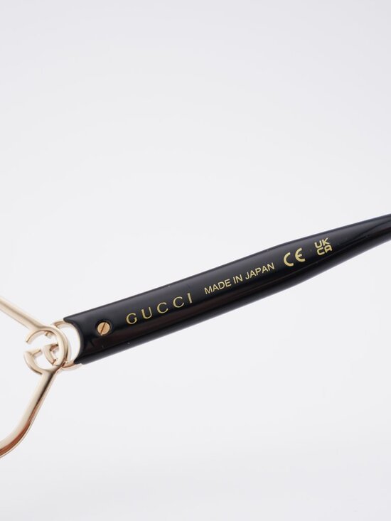 Gucci GG1564SA 001 Sunglasses Endura Gold Square Frame, Grey Gradient Lenses main image 11